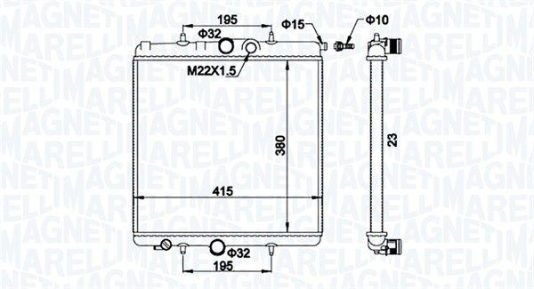 350213194100 Magneti Marelli Радіатор охолодження двигуна